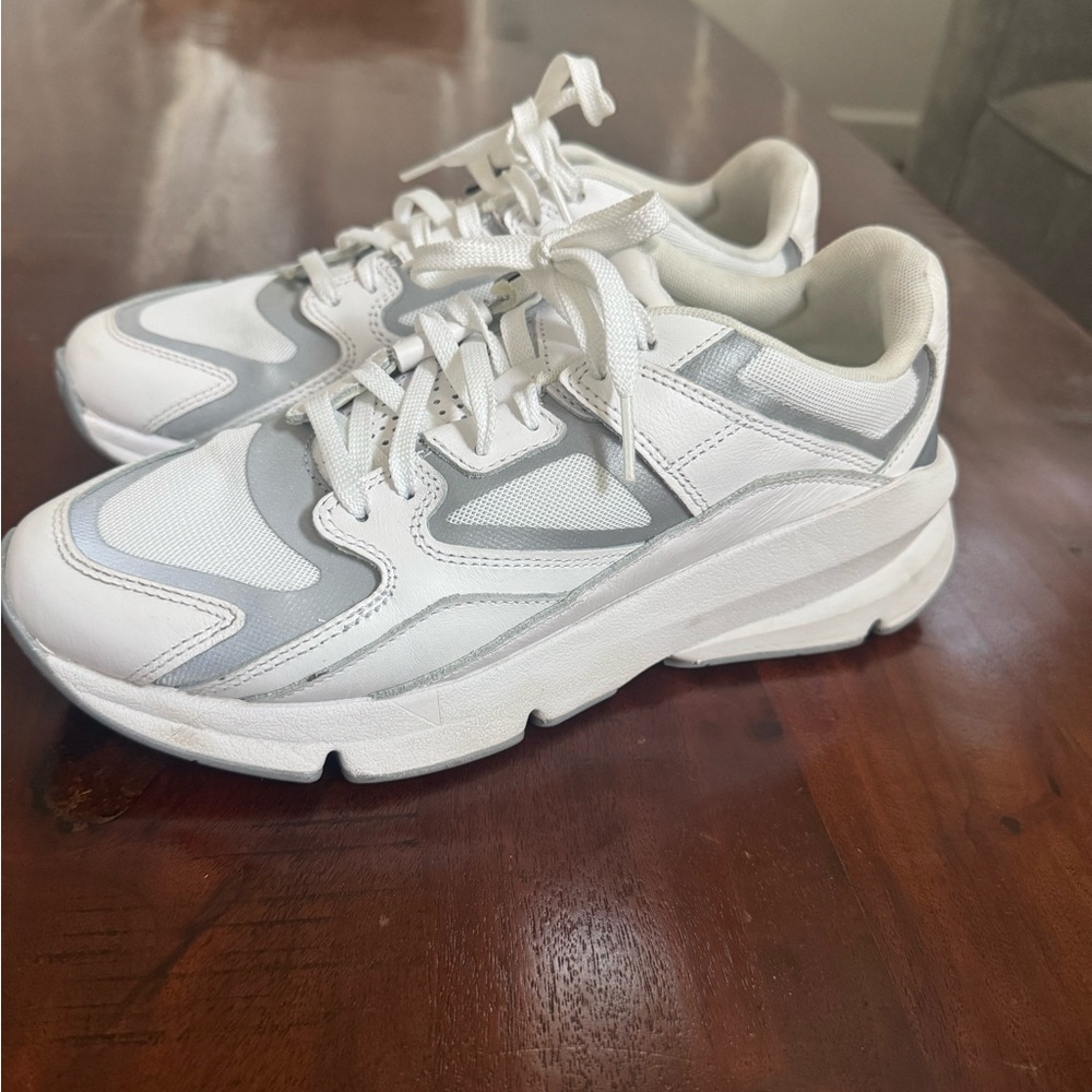 Under Armor Forge White and Gray Athletic Sneakers